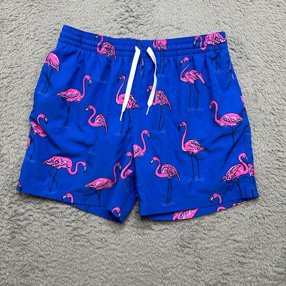Chubbies Swim Trunks Mens XL Blue Pink Flamingo 5.5 Inseam Lined
